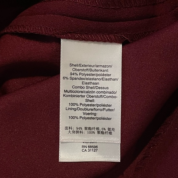 DKNY V-neck dress flutter bell sleeve sheath 12 - Picture 7 of 7